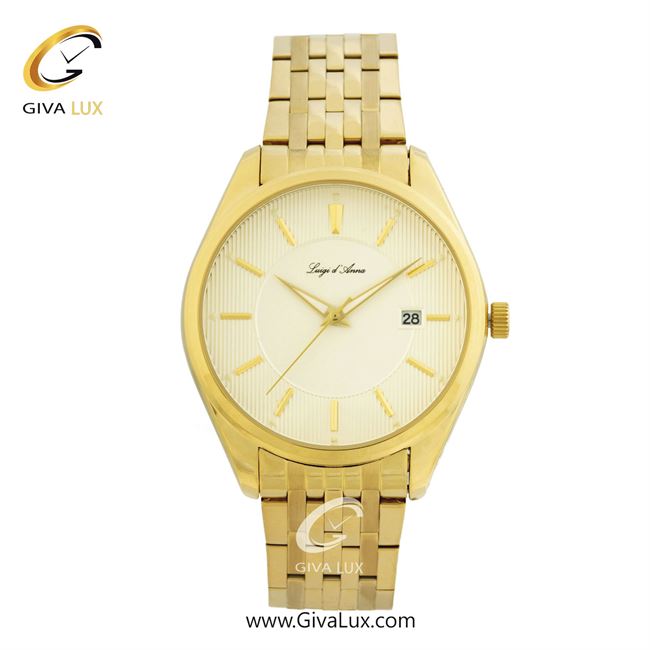 ساعت مچی اورجینال مردانه LdA | لوئیجی د آنا | Luigi d'Ana طلایی | طلایی| طلایی| کد رفرنس 2360